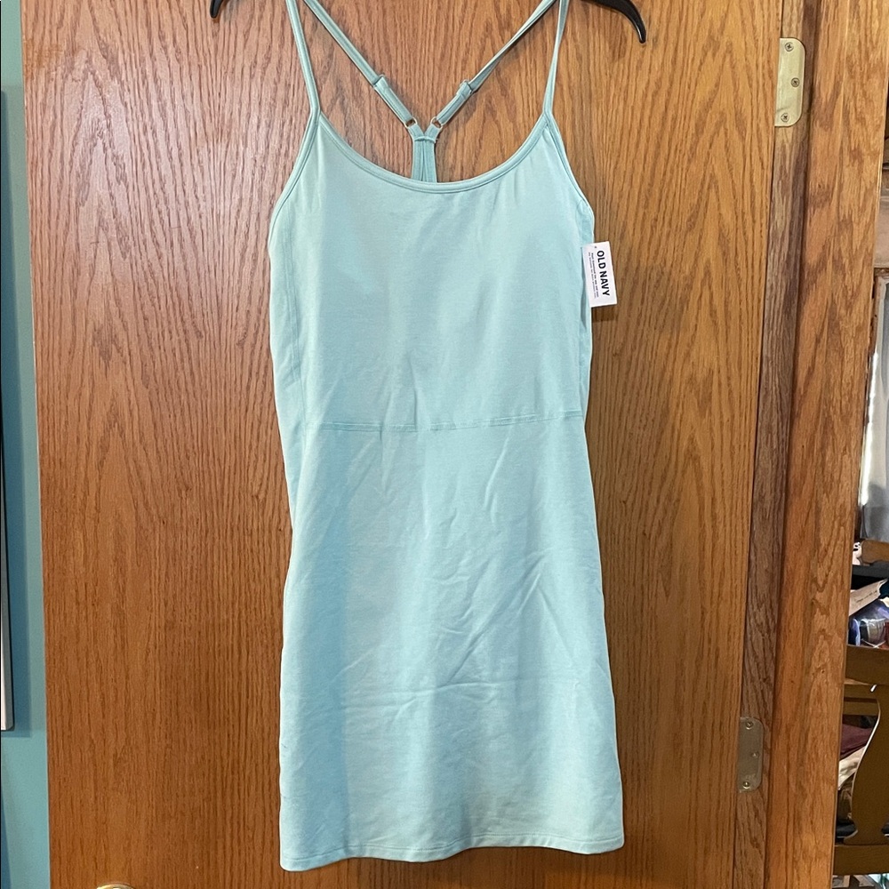Old Navy Aqua Blue Racerback Slip tennis Dress- cloud comfy (tall)